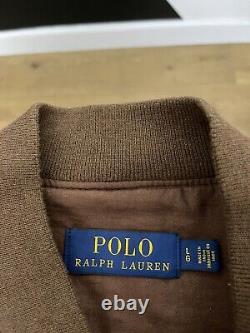 798 $ Polo Ralph Lauren Large Brown Soft Suede Veste En Cuir Bomber Rrl Roughout