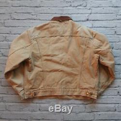 90 Vintage Carhartt Distressed Couverture Veste Doublée Trucker 44 Made In USA Wip