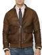 $995 Polo Ralph Lauren Small A2 Farrington Brown Leather Jacket Rrl Vtg Aviateur