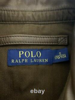 $995 Polo Ralph Lauren Small A2 Farrington Brown Leather Jacket Rrl Vtg Aviateur