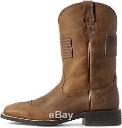 Ariat 244081 Hommes Sport Patriot II Western Bottes Distressed Taille Tan 10,5 D