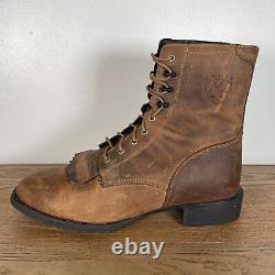 Ariat Heritage Lacer Brown Cuir Kiltie Boot Hommes Taille Uk 10 Détressed Western