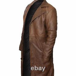 Batman V Superman Dawn Of Justice Nightmare Distressed Brown Leather Coat Jacket