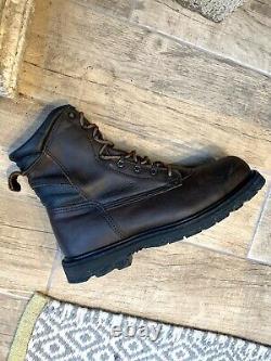 Bottes Redwing Rares Vintage/unorn Distressed Wax Coated Brown Leather Red Wing 9