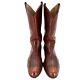 Bottes De Cowboy Frye Vintage Pour Hommes Taille 9d En Cuir Marron Vieilli Fabriquées Aux États-unis - Bottes Western