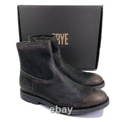 Frye Boots Bowery Inside Zip Leather Ankle Distressed Shoes 358 $