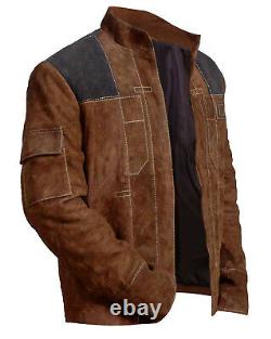 Han Solo A Star Wars Character Distressed Brown Suede Leather Jackets