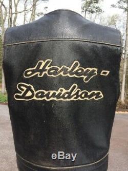 Harley Davidson Distressed Veste En Cuir Noir Bronco Grand Brown Men