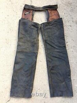 Harley Davidson GRANDS HOMMES Chaps en cuir marron vieilli BILLINGS taille LARGE 98180-95VM