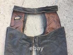 Harley Davidson GRANDS HOMMES Chaps en cuir marron vieilli BILLINGS taille LARGE 98180-95VM