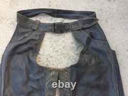 Harley Davidson GRANDS HOMMES Chaps en cuir marron vieilli BILLINGS taille LARGE 98180-95VM