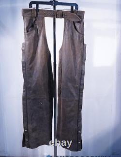 Harley Davidson GRANDS HOMMES Chaps en cuir marron vieilli BILLINGS taille LARGE 98180-95VM