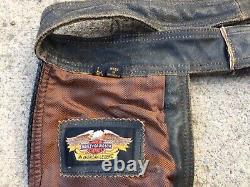 Harley Davidson GRANDS HOMMES Chaps en cuir marron vieilli BILLINGS taille LARGE 98180-95VM