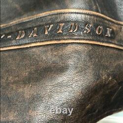 Harley Davidson Homme Détresse Hd Billings Leather Riding Jacket Grande