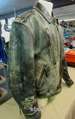 Harley Davidson Homme Hd Distressed Brown Leather Jacket XL