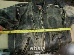 Harley Davidson Homme Hd Distressed Brown Leather Jacket XL