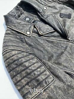 Harley Davidson Hommes Noir Étiquette #1 Crâne Veste En Cuir Décontraction 97174-17vm
