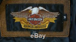 Harley Davidson Hommes V-twin D-pocket Made In USA Distressed Brown M Veste En Cuir