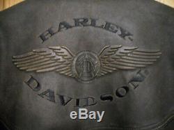 Harley Davidson XL Billings Brown Distressed Veste En Cuir