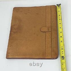 Hartmann Vintage Belting Leather Executive Folder Binder Distressed Folio