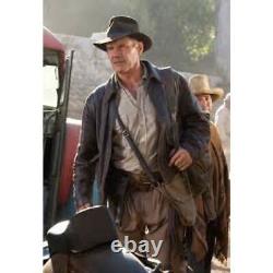 Hommes Vintage Indiana Jones Harrison Ford Veste en cuir véritable vieilli