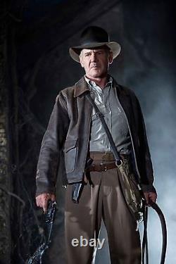 Indiana Jones Harrison Ford Classique Veste Véritable De Vache En Cuir Cassée