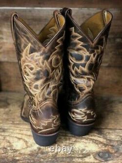 Laredo Men’s North Rim Distressed Brown Snip Toe Western Boots 68405