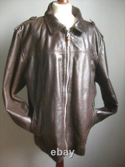 Leather Biker Jacket 48 46 XXL Bombardier John Rocha Designers Debenhams