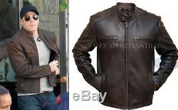 Leder Jacke Captain America Guerre Civile Steve Rogers Brown Distressed Jacke