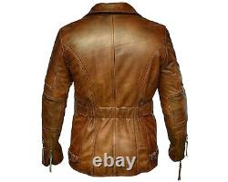 Manteau en cuir brun vieilli de style vintage pour hommes, meilleur manteau en cuir pour hommes