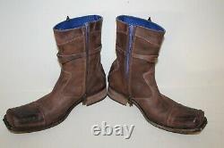 Mark Nason Amplify Rock Boots Sz 10 Us Distressed Brown Studded Made In Italy