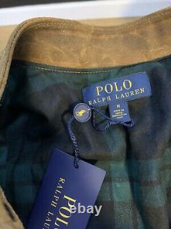 Nouveau Polo Ralph Lauren Medium Brown Cafe Racer Leather Jacket Rrl Wax Oil 1of1