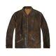 Nouveau Blouson En Cuir Vintage Usé Marron Pour Homme Skyfall