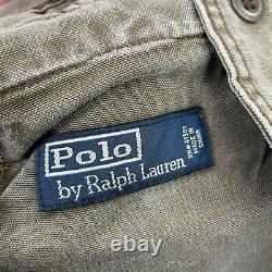Polo Ralph Lauren (36x32) Toile De Canard Taupe Pantoufle De Travail En Cuir