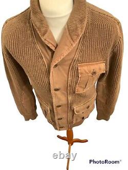 Polo Ralph Lauren Hommes Military Cotton Distrait Look Cardigan Moyen Rrl Style