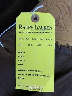 Polo Ralph Lauren Pays Chemise En Cuir Veste Rrl Cowboy Vtg Western Raw Sample