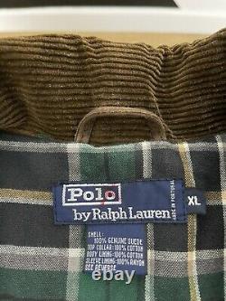 Polo Ralph Lauren XL XXL Veste En Cuir Brun Rrl Bomber Roughout Suede Trucker