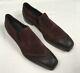 Prada Homme Brown Distressed Slip On Shoes Taille 8.5 Uk Made In Italy