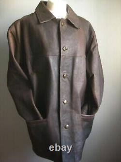 Prince Cuir Jacket 44 46 48 Coat Blazer L XL Chaud Western Cashed Rebonder