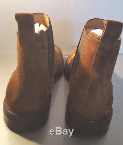 Ralph Lauren Mosley II Brown Snuff Distressed Suede Boot Made In Italy