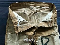 Ralph Lauren Rrl 32x31 Brown Clay Slim Fit Patch Artisan Edition Limitée Jeans