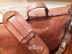 Ralph Lauren Rrl Vintage Distressed Made In Italy Cuir Mailbag Tno Sac
