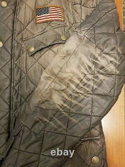 Rare Barbour Steve Mcqueen Collection Mulholland Distressed Quilted Jacket XL