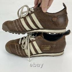 Rare Vintage Adidas Chile 62 Trainers Brown Derestreed Leather Retro Mod Uk 8.5