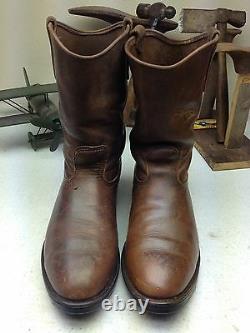 Red Wing Détressed Brown Cuir USA Engineer Bottes À Huile Rig 13 D