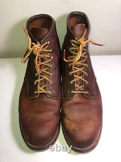 Red Wing Distressed Brown Leather Lace-up 2950 6 In Round Toe Work Boot10 D