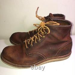Red Wing Distressed Brown Leather Lace-up 2950 6 In Round Toe Work Boot10 D