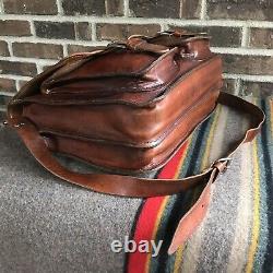 Reederang Vintage 1970s Handmade Distressed Leather Macbook Briefcase Bag R$998