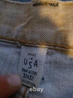 Rrl Double Rl Ralph Lauren Homme Détresse Selvedge Jeans Sz 32x32 Made In USA