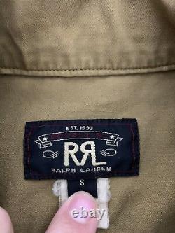 Rrl Ralph Lauren Small Brown Jacket Vtg Cruiser Coat Polo Trucker Toile Kaki